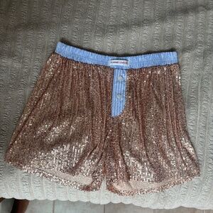 HANDOVER PINK SEQUIN BOXERS SZ LARGE